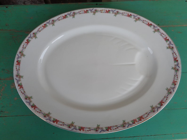 antique serving platter Limoges 1900/'s Bernardaud 18 Thanksgiving Holiday Collectible