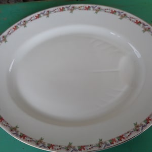 antike Servierplatte Limoges 1900 Bernardaud 18 &quot;Thanksgiving Holiday Sammlerstück Frankreich China