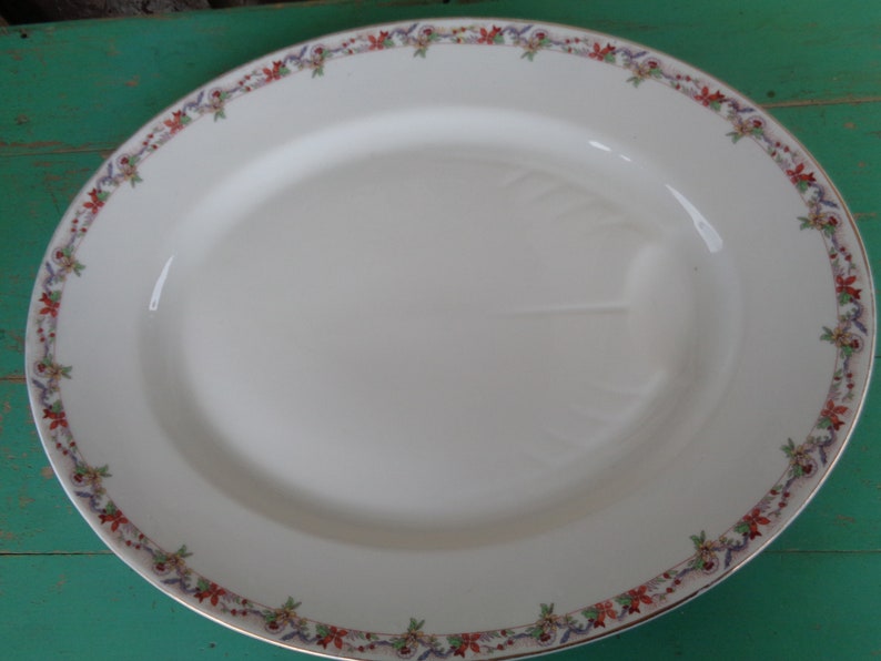 antique serving platter Limoges 1900/'s Bernardaud 18 Thanksgiving Holiday Collectible