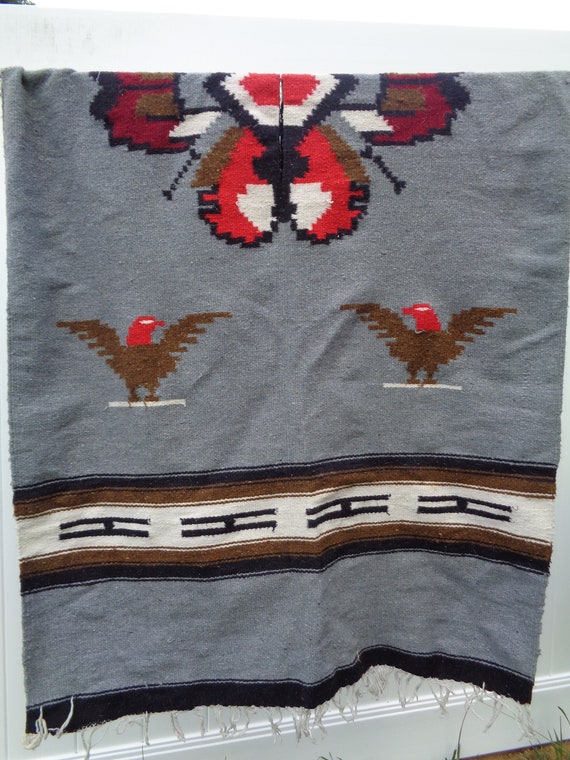 vintage southwest wool blanket poncho accessories 