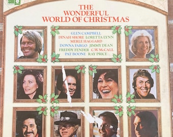 Vintage vinyl record album The Wonderful World of Christmas 1970's holiday music Loretta Lynn