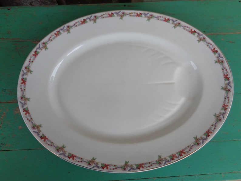 antique serving platter Limoges 1900/'s Bernardaud 18 Thanksgiving Holiday Collectible