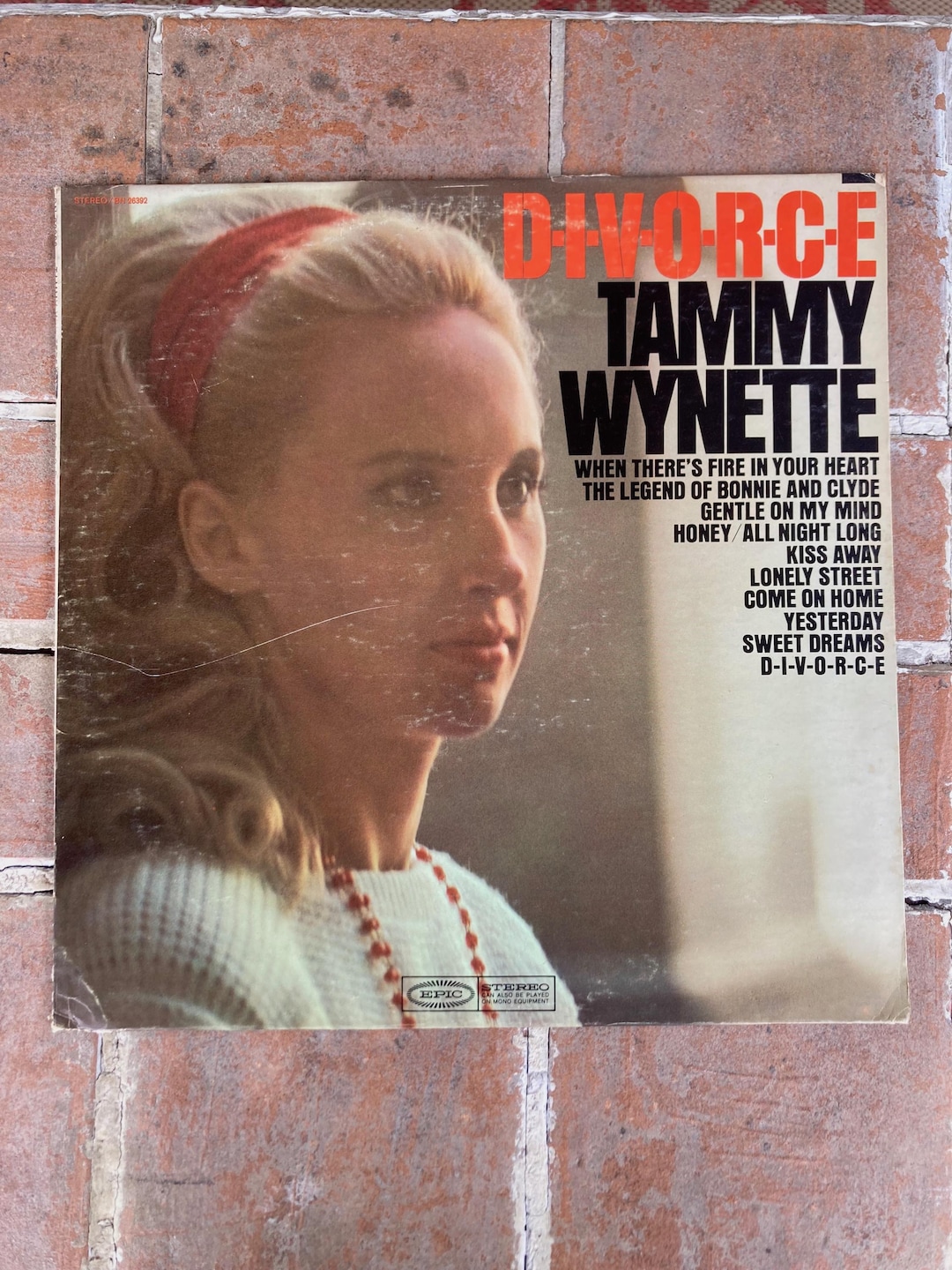 Vintage Vinyl Record Tammy Divorce 1960's Album 1968 Epic