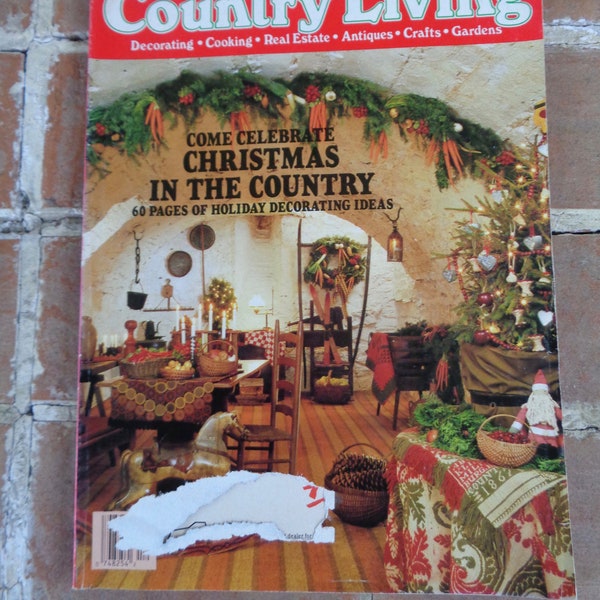 Vintage Country Living magazine December 1989 Christmas Holiday Antique Primitives