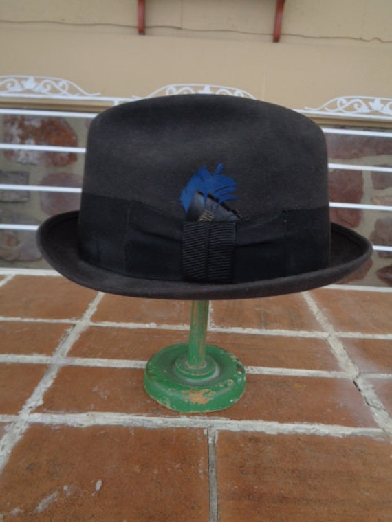 vintage men's hat derby fedora bolero Alexander  … - image 1