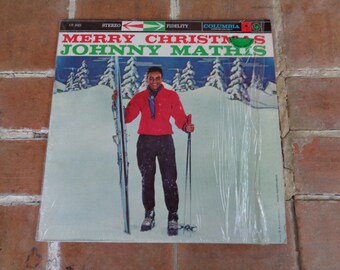 Vintage vinyl Merry Christmas Johnny Mathis 1970 Holiday CS 8021 Music record