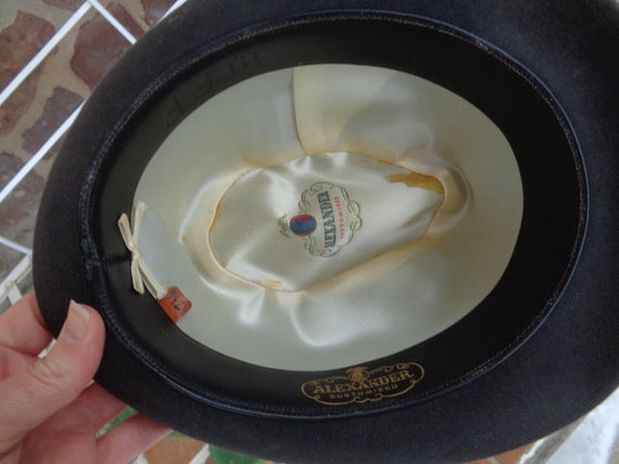 vintage men's hat derby fedora bolero Alexander  … - image 7