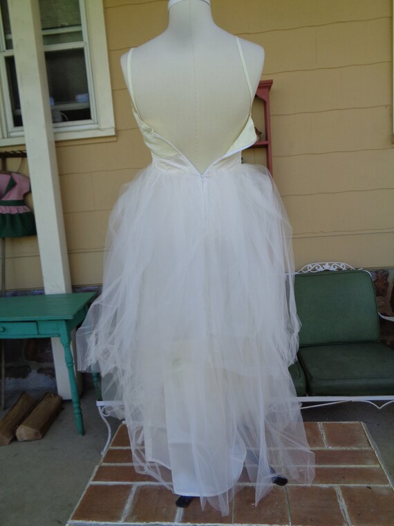 vintage women's wedding slip original 1960's mesh… - image 3