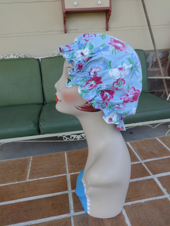 lot of 3, vintage women's millinery bonnet sun fe… - image 1