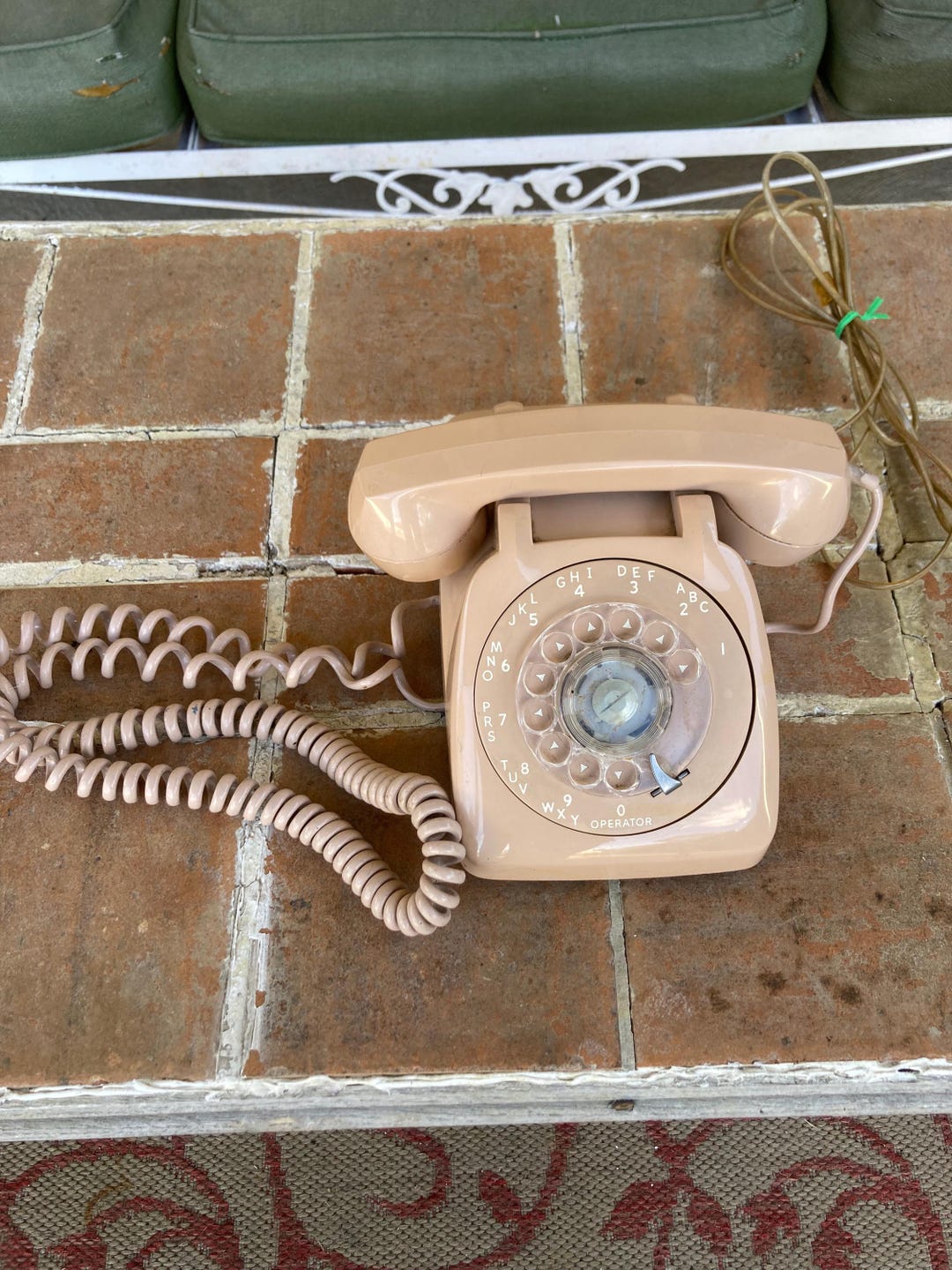 Vintage Automatic Electric Telephone Beige Rotary Retro Kitsch Phone Etsy
