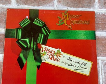 Album in vinile vintage Merry Christmas di Keath Barrie, 1980, musica natalizia.