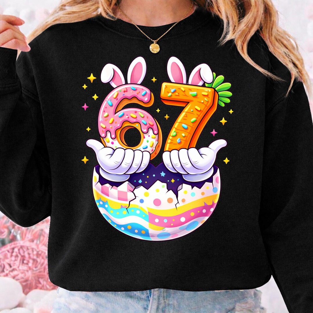 Happy Easter Day 67 Bunny PNG, Six Seven Easter Day, 67 Easter Egg Png ...