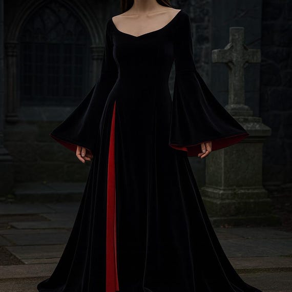 Gothic Witch Dress Medieval Viking Inspired Fantasy Dress for Women, Black Halloween Costume - Etsy Israel Gothic Witch Dress Medieval Viking Inspired Fantasy Dress for Women, Black Halloween Costume - Etsy Israel
