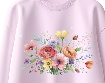 Vintage Pressed Flowers Shirt, Wildflowers T shirt, Botanical Floral Tee, Gift for Gardener, Gift for Women, Ladies Shirts