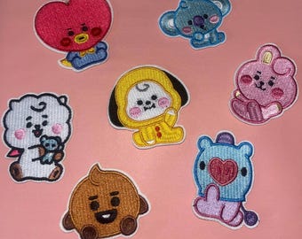 Parche termoadhesivo BTS / Bordado KPOP / Bangtan