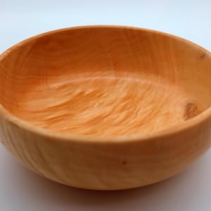 Curly Silver Maple Closed Bowl | Rippled Figure | Salvaged Nebraska Hardwood | Artisan Wood Bowl