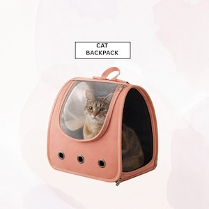 Kattryggsäck - Flyktsäker reseväska för husdjur - Ventilerad kattväska - Present till kattungemamma