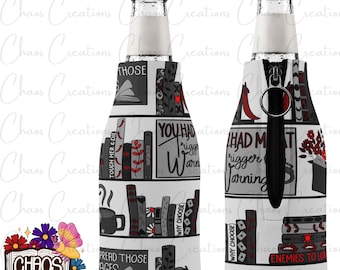 Funda para botellas con cremallera, ideal para libros de romance oscuro y picante, para lectores de libros eróticos con advertencias de contenido sensible.