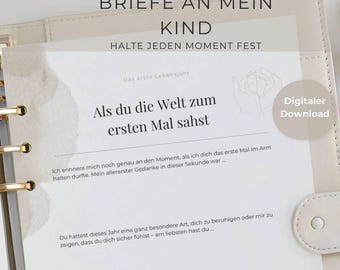 Brieven aan mijn kind – Herinneringsset van 18 jaar, lijntekeningen, digitale download, kraamcadeau, kinderalbum, babyalbum, mijlpalen