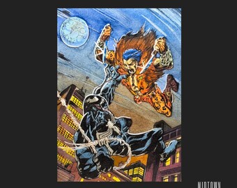 Venom vs. Kraven - Marvel - 1/1 Original Artist Sketch Card (Signed)
