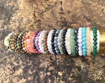 Handmade Crystal Beaded Bracelet - Natural Gemstone Jewelry for Healing, Balance, and Positive Energy - Thoughtful Wellness Gift