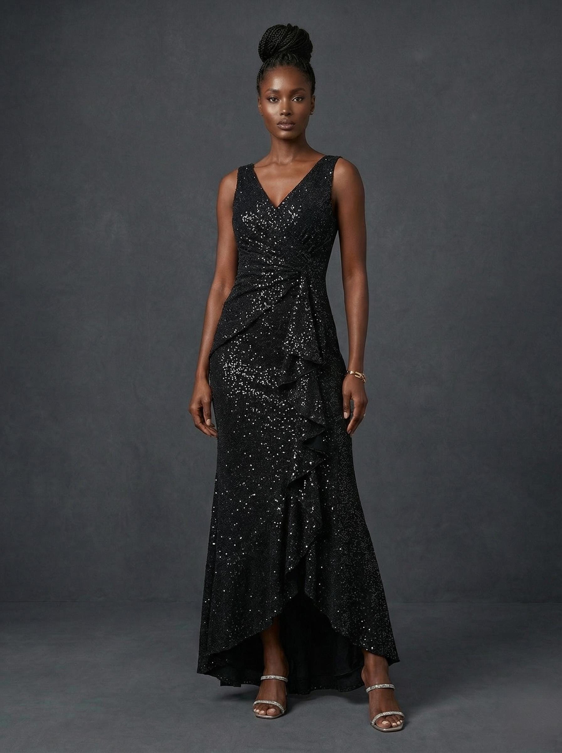 Black High Low Prom Dress - Etsy