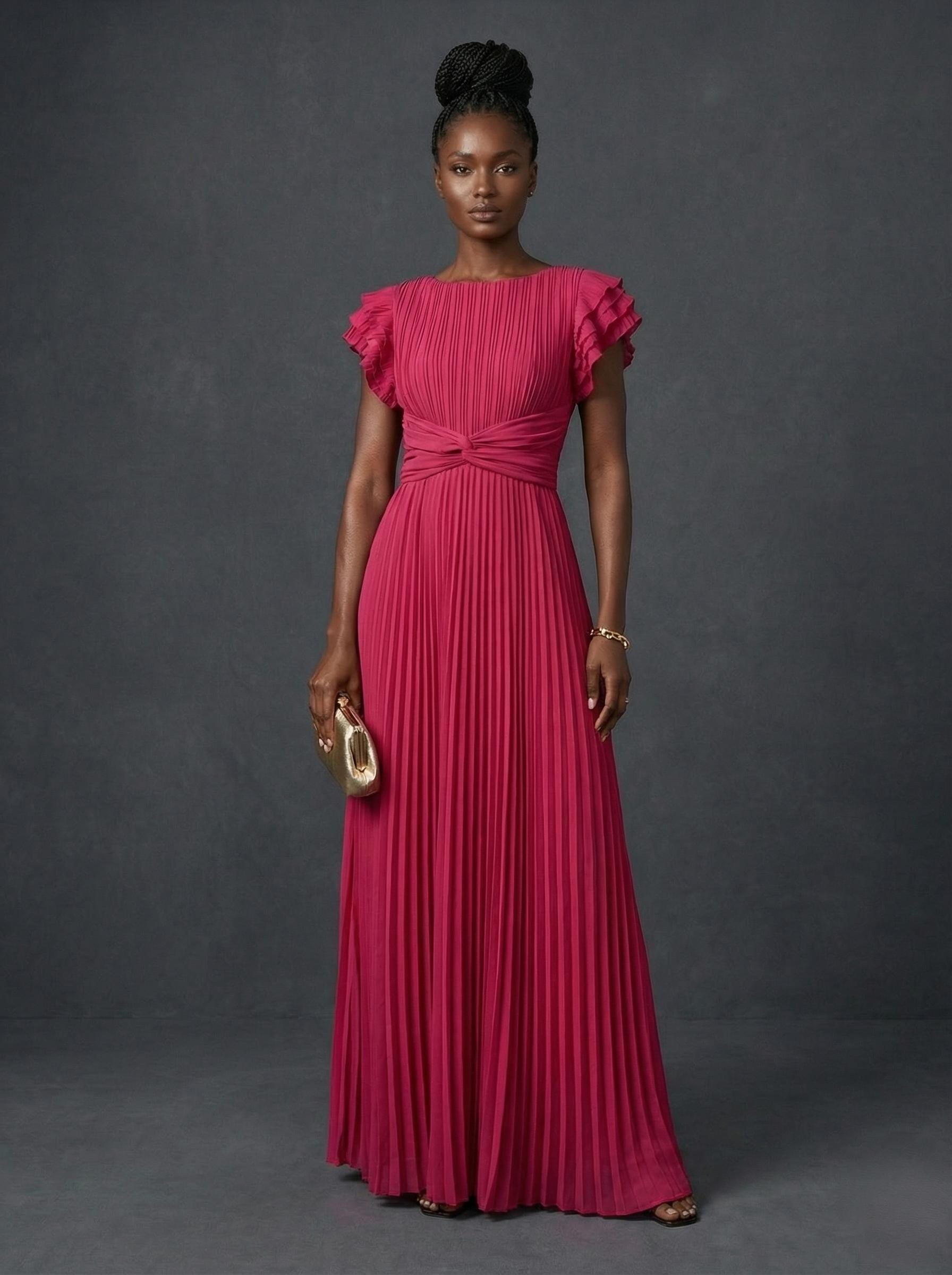 Fuchsia Maxi Dress - Etsy