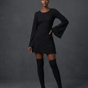 black formal dresses short with sleeves Off the Shoulder Short Black Lace Prom Dresses, Short Black Lace Formal Homecoming Dresses, Custom Size / Custom Color / With Rush+$19.99