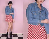 90s Cropped Denim Jacket Small 1990s