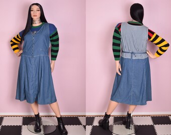 chambray jumper dress