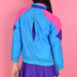 90s Color Block Puffy Jacket/ Small/ 1990s image 2