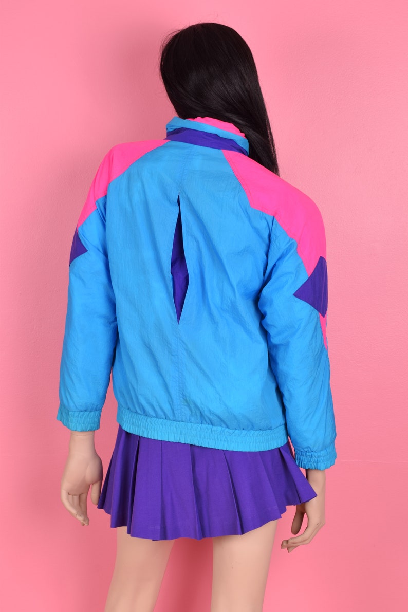 90s Color Block Puffy Jacket/ Small/ 1990s image 2