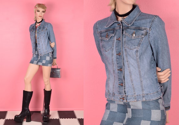 90s Y2K Lightweight Denim Jacket/ Small - image 1