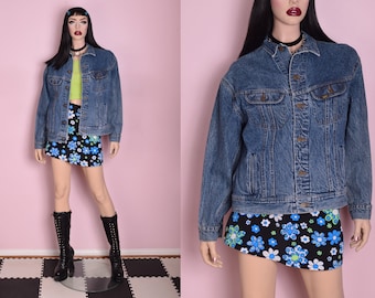 80s Acid Wash Denim Jacket/ Unisex Small/ 1980s/ Jean Jacket