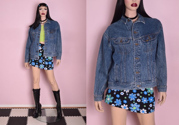 80s Acid Wash Denim Jacket/ Unisex Small/ 1980s/ … - image 1