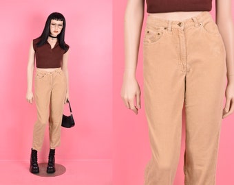 Vintage 90s Tan Corduroy Pants/ US 4P/ 1990s