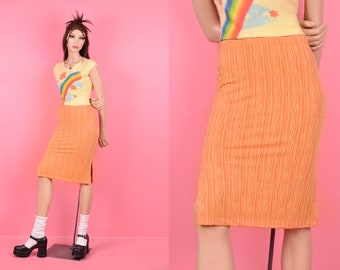 Vintage 90s Striped Skirt/ Small/ 1990s