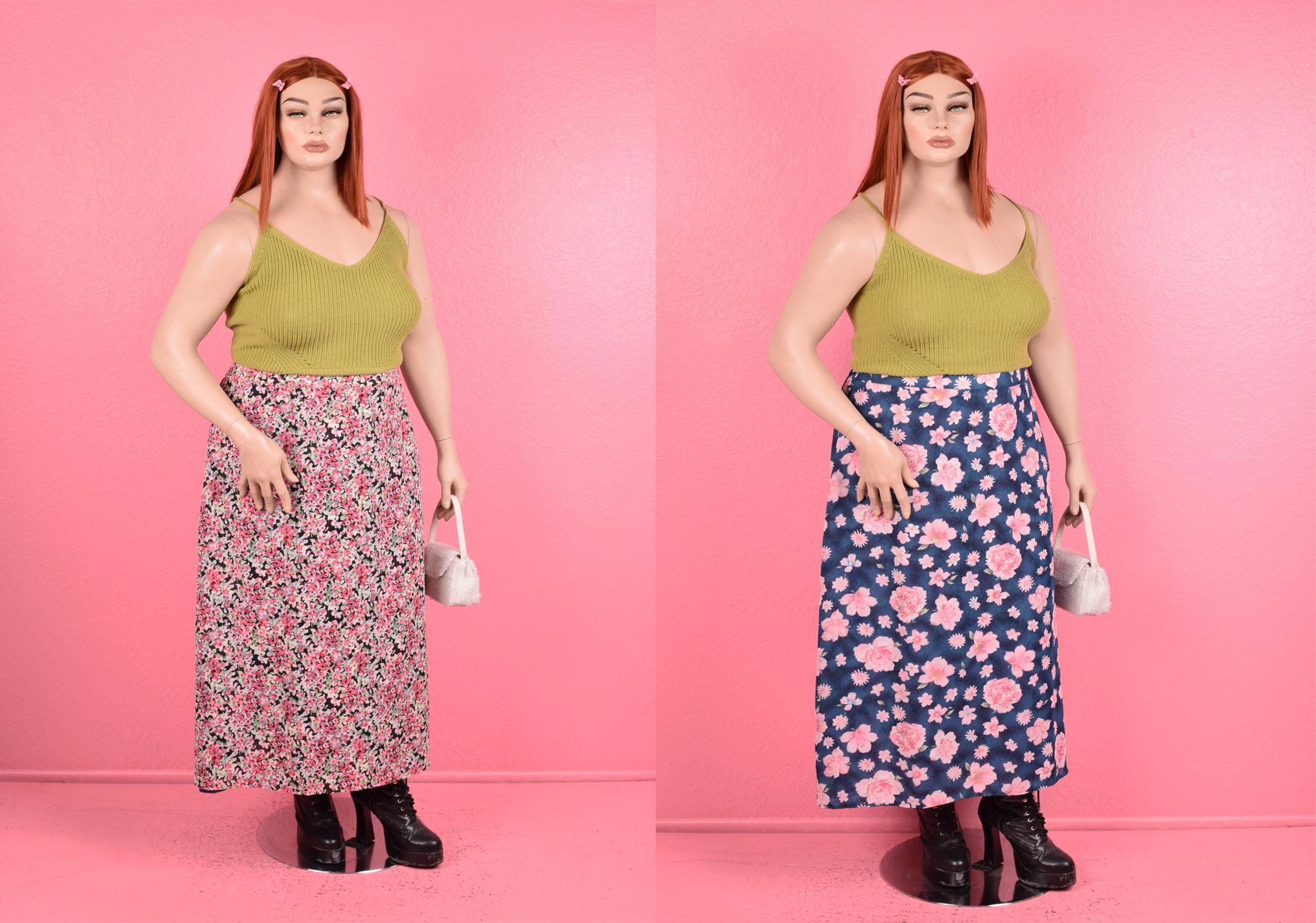 Y's ワイズ TRANSFERRED PRINT PATCH SKIRT 2 Vintage 00s Reversible Floral Print Maxi Skirt/ US 22W/ 2000s - Etsy