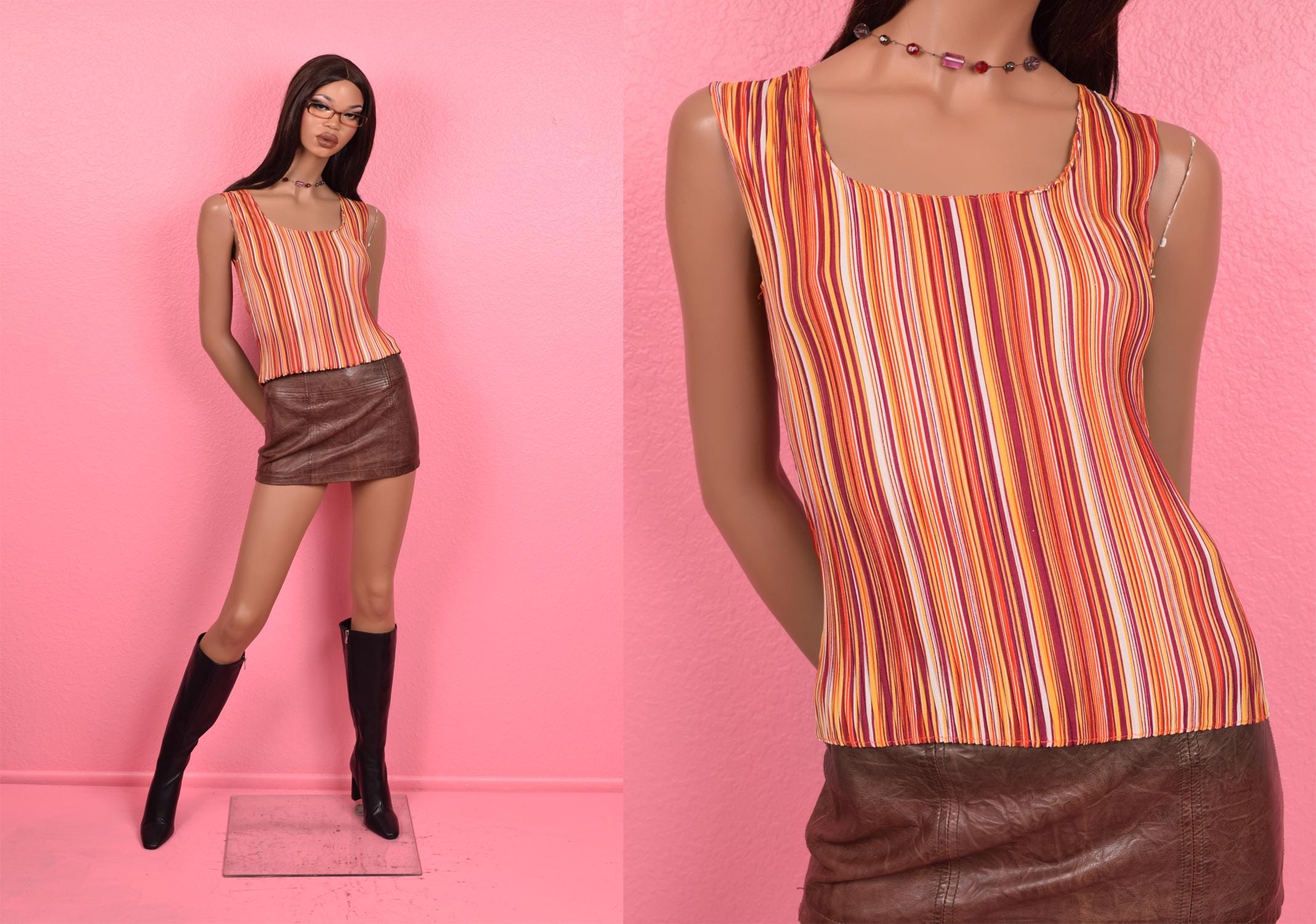 トップス TWO-FACE Accordion Pleats Blouse Accordion Pleat Top - Etsy