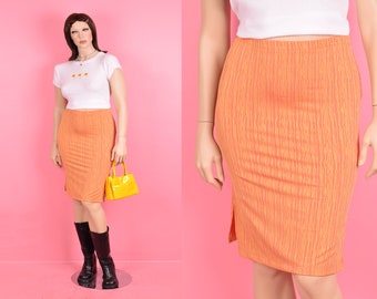 Vintage 90s Striped Skirt/ Large/ 1990s