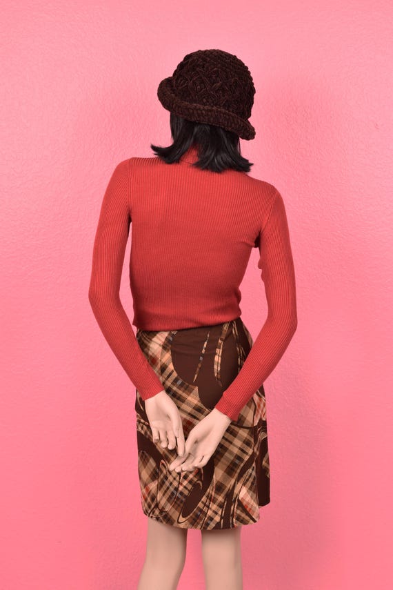 Vintage 00s Abstract Pattern Skirt/ Small/ 2000s - image 2