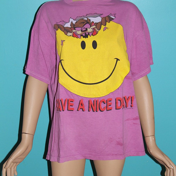 90s Smiley Face Happy Face Looney Tunes Tshirt