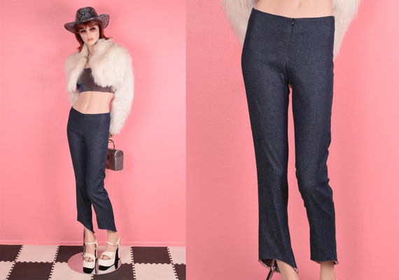 90s Mid Rise Stretch Denim Pants/ Small/ 1990s - image 1