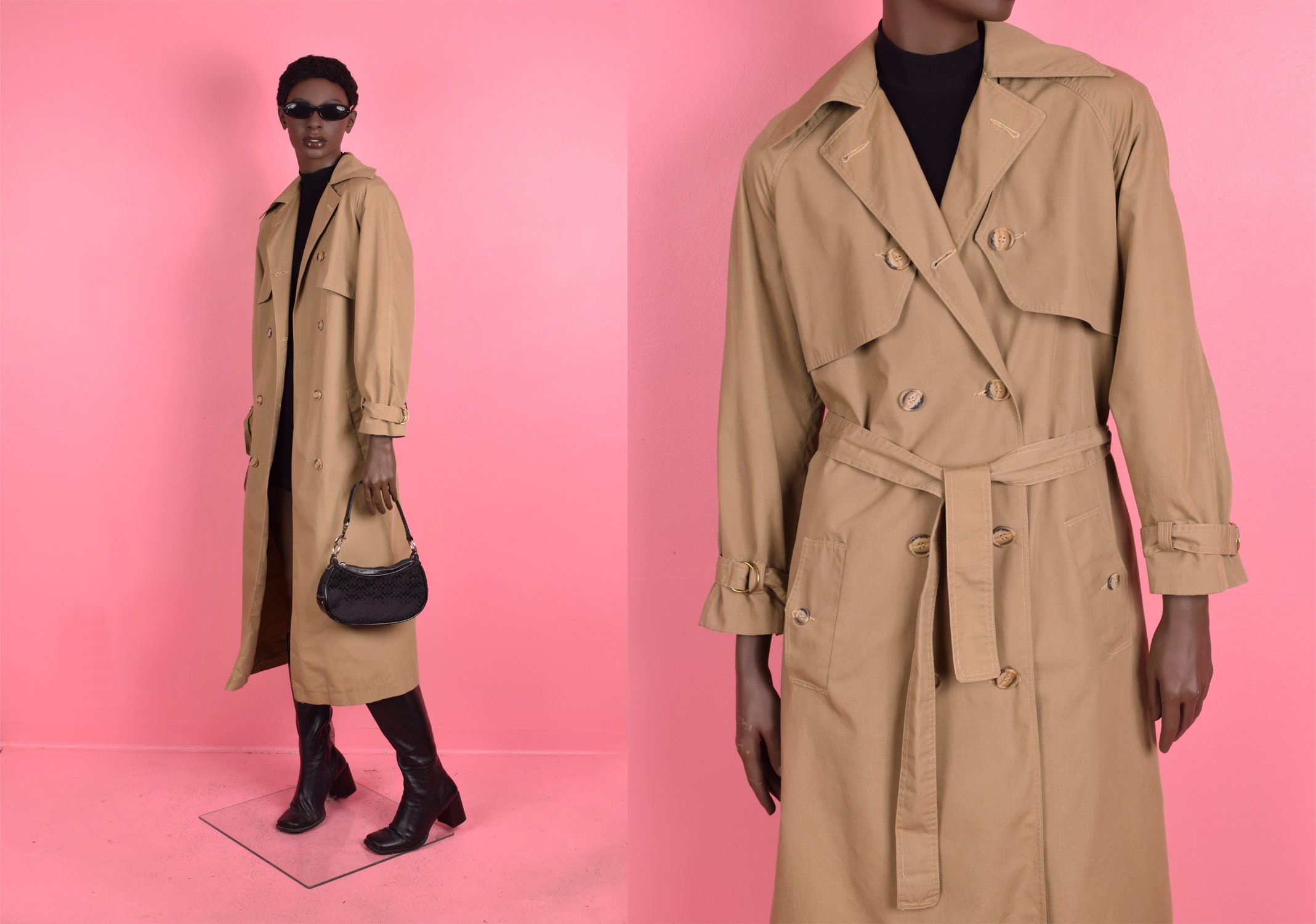 1960's Vintage Burberry for Harrods Trench Coat Authentic 