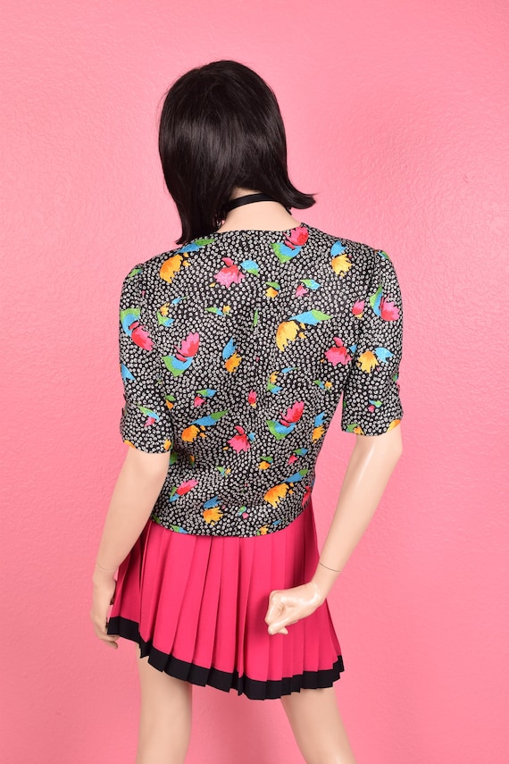 Vintage 80s Abstract Pattern Lightweight Jacket/ … - image 2