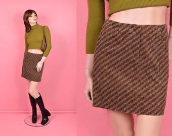 Vintage 00s Stretch Corduroy Skirt/ US 2P/ 2000s