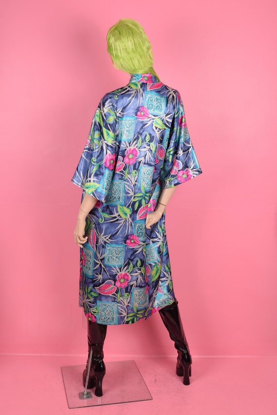 Vintage 90s Multi Pattern Robe/ Medium/ 1990s - image 2