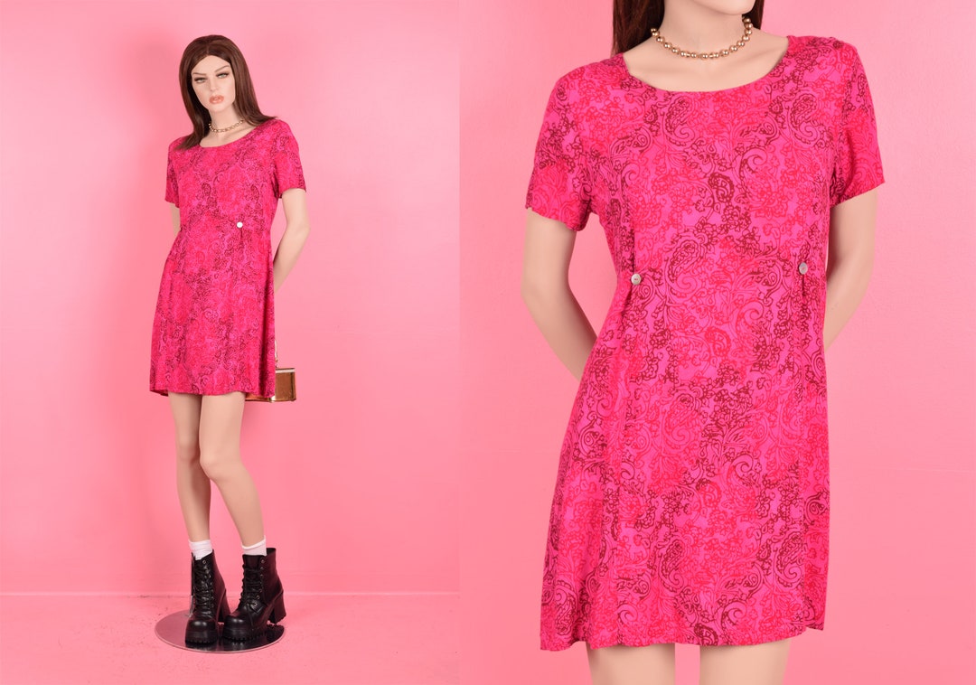 Vintage 90’s micro mini dress beautiful embellished and paisley pattern