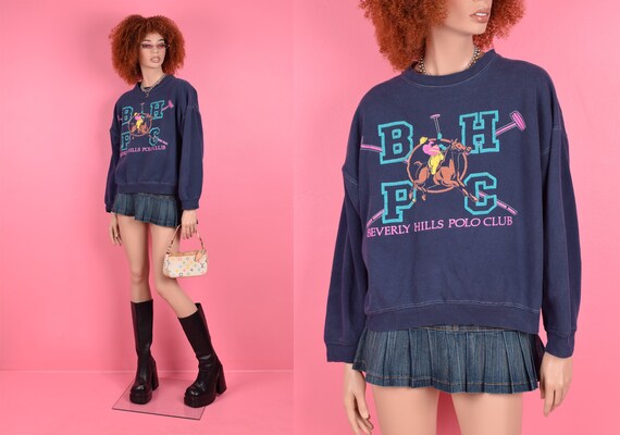 Vintage Cropped Polo Shirt Vintage 90s Beverly Hills Polo Club