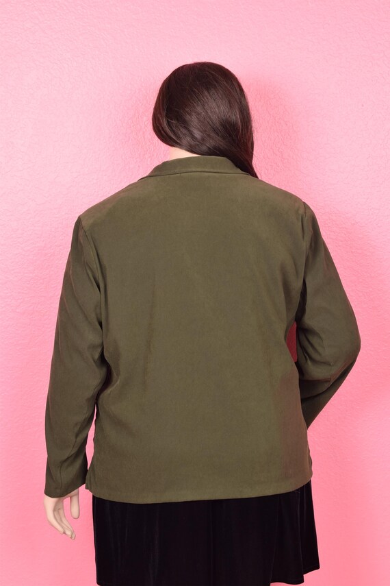 Vintage 90s 00s Green and Black Patchwork Lightwe… - image 2